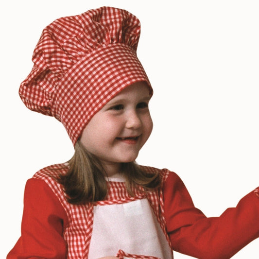 Red Gingham Chef Hat - Kids by Dress Up America