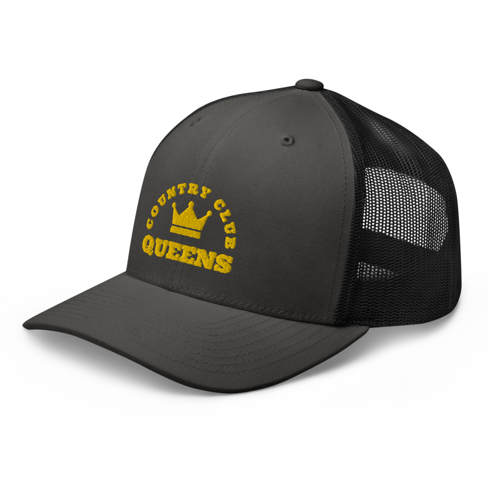 Queens CC Crown Trucker Cap by Queens Country Club