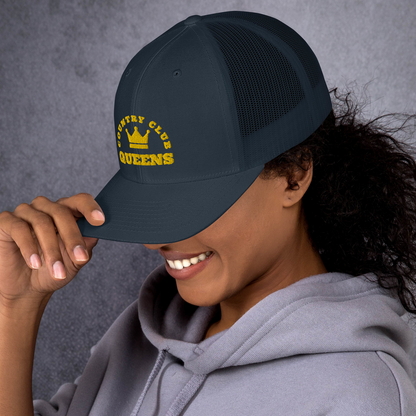 Queens CC Crown Trucker Cap by Queens Country Club