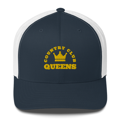 Queens CC Crown Trucker Cap by Queens Country Club