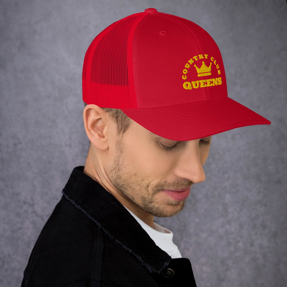 Queens CC Crown Trucker Cap by Queens Country Club