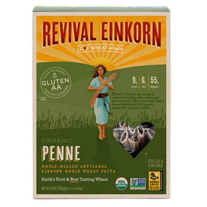 Revival Einkorn - 'Penne' Organic Einkorn Whole Wheat Pasta (250G) by The Epicurean Trader