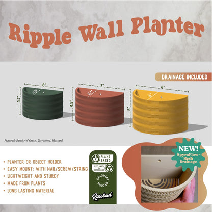 Ripple Wall Planter by Rosebud HomeGoods