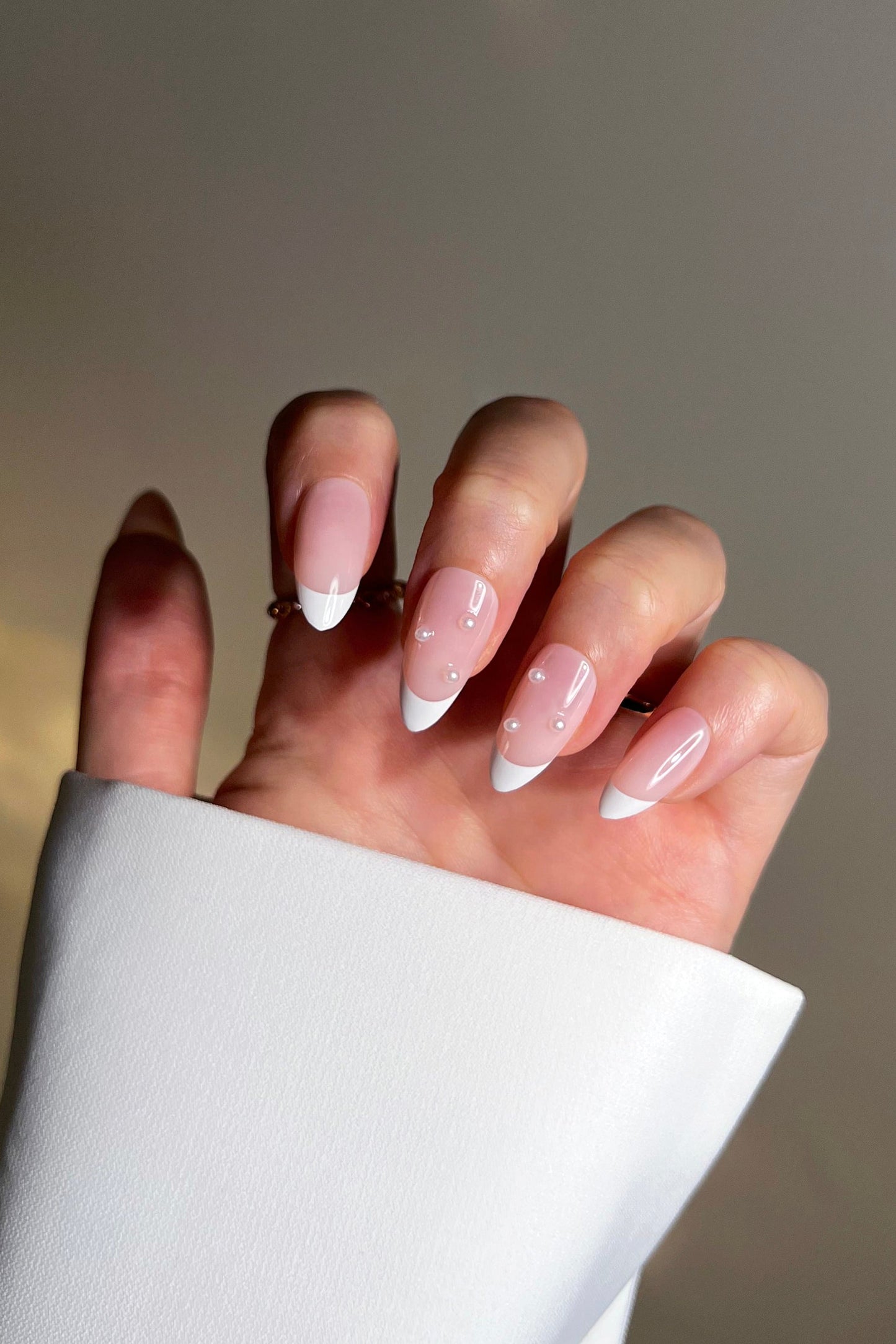 Romantic French | Soft & Durable Press-On Nails by Bonmuz