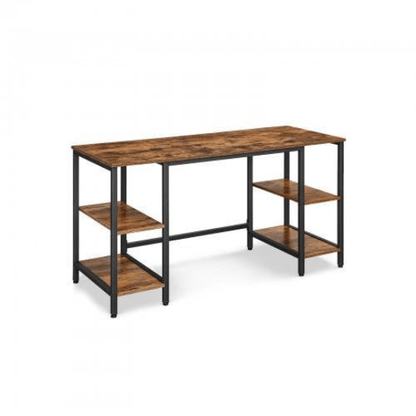 Rustic Computer Desk with 4 Shelves by Plugsus Home Furniture