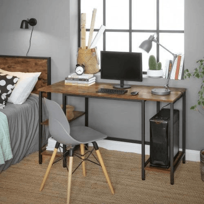 Rustic Computer Desk with 4 Shelves by Plugsus Home Furniture