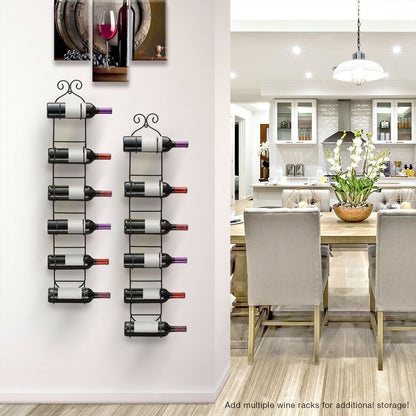 Wall Mount Wine/Towel Rack Storage Organizer (Holds 6 Bottles) #ns23 _mkpt by Js House