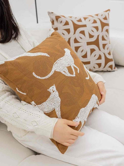 Safari Decorative Terracotta Throw Pillowcase, Earthy Tone Modern Fall Decors by INSPECIAL HOME