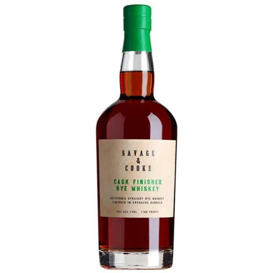 Savage & Cooke - 'Cask Finished' Rye Whiskey Finished in Grenache Barrels (750ML) by The Epicurean Trader