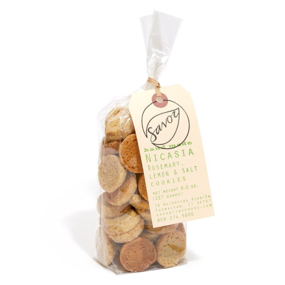 Savor Fine Foods - 'Nicasia' Rosemary, Lemon & Salt Cookies (8OZ) by The Epicurean Trader