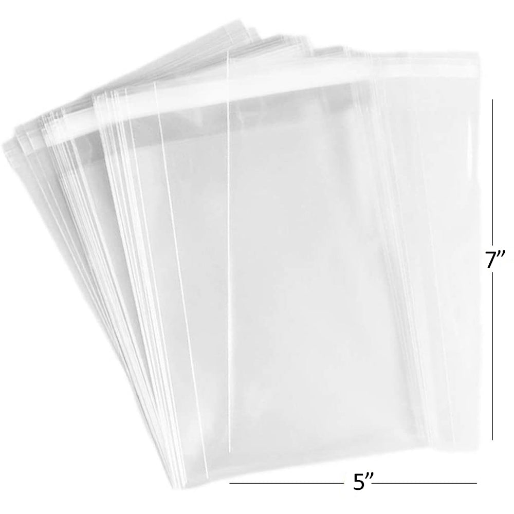 Self Adhesive Cellophane Bags Treat Bags 5"X 7" 48 Bags by Hammont