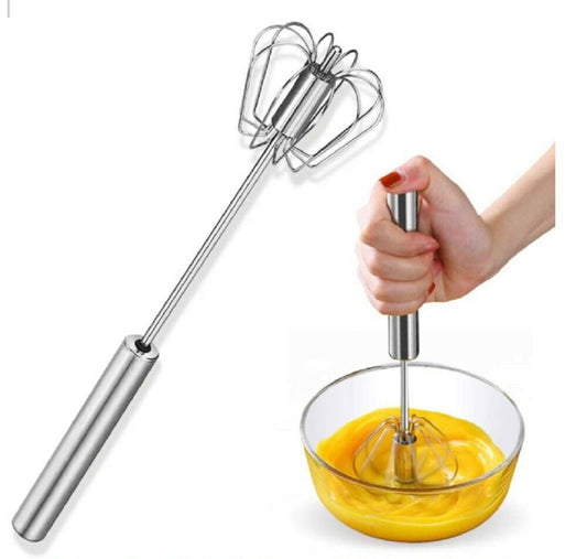 Semi-Automatic Egg Whisk Hand Push Egg Beater Stainless Steel Blender Mixer Whis by Plugsus Home Furniture