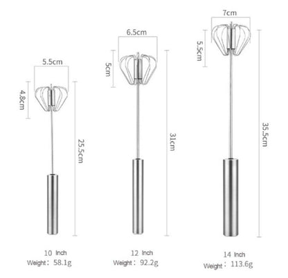 Semi-Automatic Egg Whisk Hand Push Egg Beater Stainless Steel Blender Mixer Whis by Plugsus Home Furniture