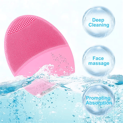 Silicone Rechargeable Facial Cleansing Brush & Massager by VYSN