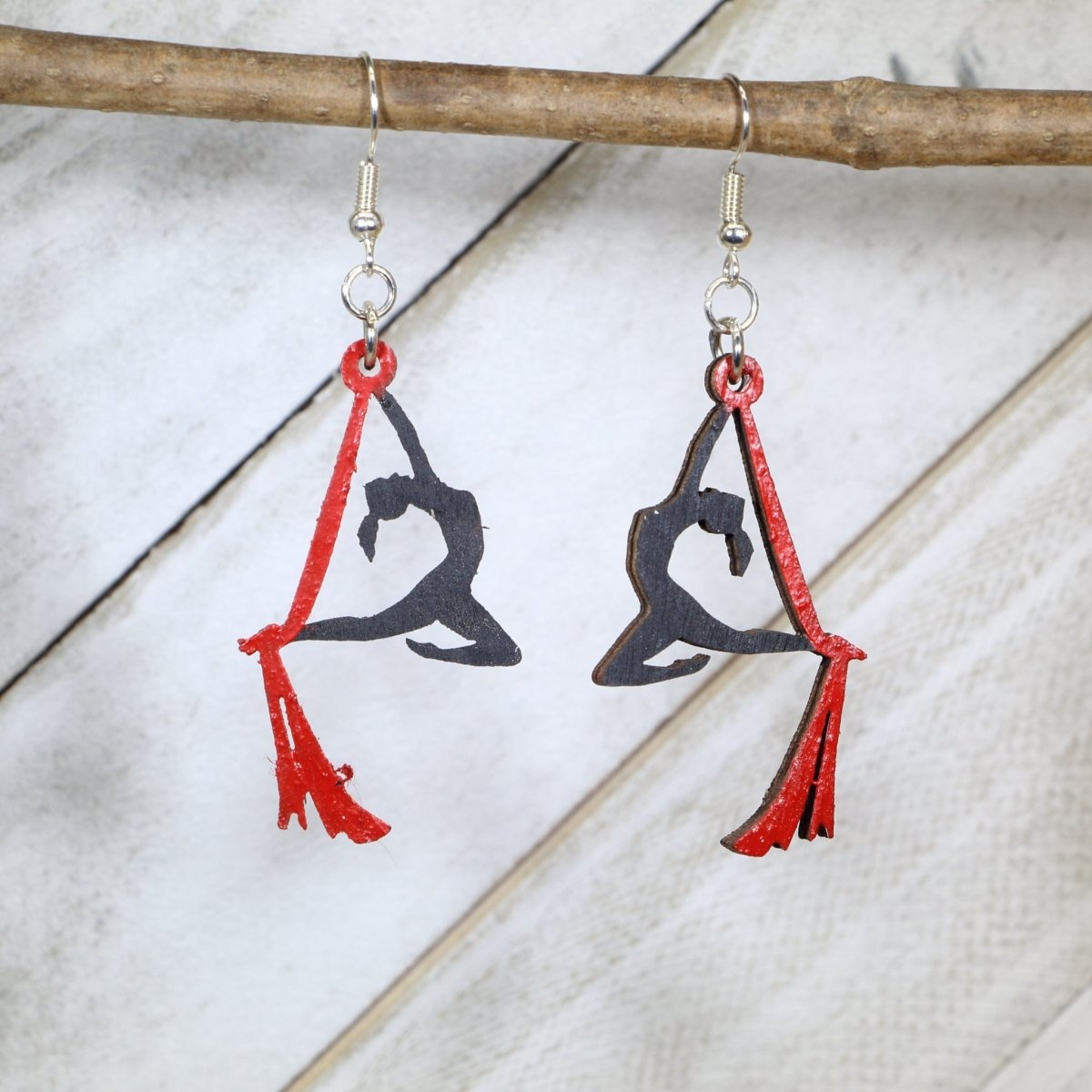 Silk Aerialist Dangle Earrings by Cate's Concepts, LLC