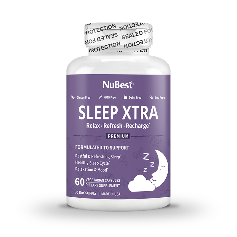 Sleep Xtra, Natural Non-Habit Forming Sleep Aid for Teens & Adults, 60 Vegan Capsules by NuBest Nutrition®