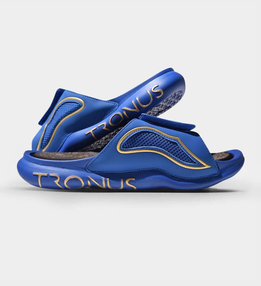 WOMENS LUXE SPORTS RECOVERY SLIDES MIDNIGHT by TRONUS FOOTWEAR