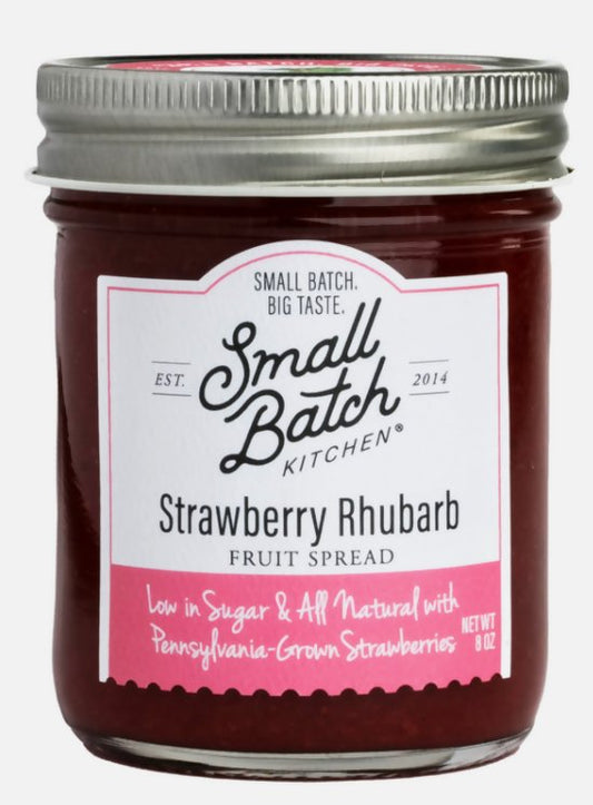 Small Batch Kitchen Strawberry Rhubarb Fruit Spread Jars - 6 jars x 8 oz by Farm2Me