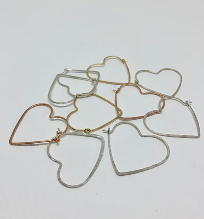 Heart Hoops - Size Small by Jennifer Cervelli Jewelry