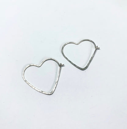 Heart Hoops - Size Small by Jennifer Cervelli Jewelry