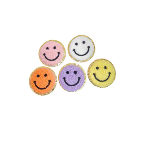 Smilie Face Chenille Patches by Properly Marked