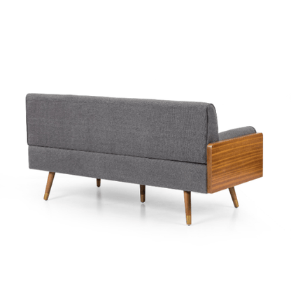 Sofa Mid Century Sectional Style Modern L Shaped With Walnut Details by Plugsus Home Furniture