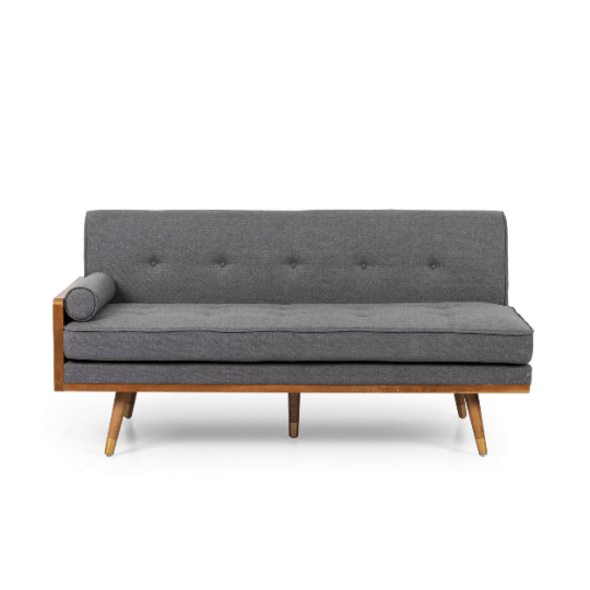 Sofa Mid Century Sectional Style Modern L Shaped With Walnut Details by Plugsus Home Furniture