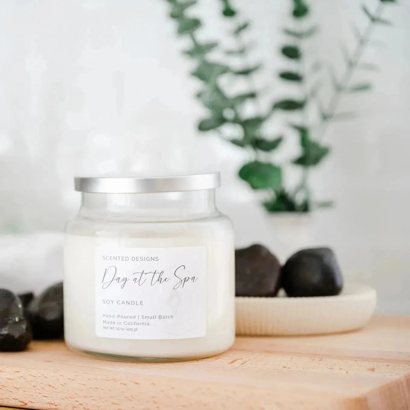 Day at the Spa 2-Wick Soy Candle - 15oz Apothecary Jar by Scented Designs Candle Company