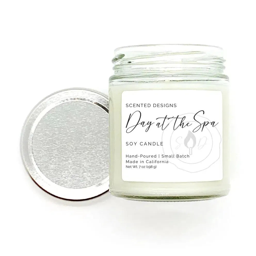 Day at the Spa Soy Candle - 7oz Glass Jar by Scented Designs Candle Company