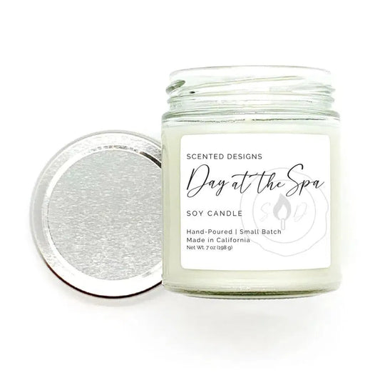 Day at the Spa Soy Candle - 7oz Glass Jar by Scented Designs Candle Company