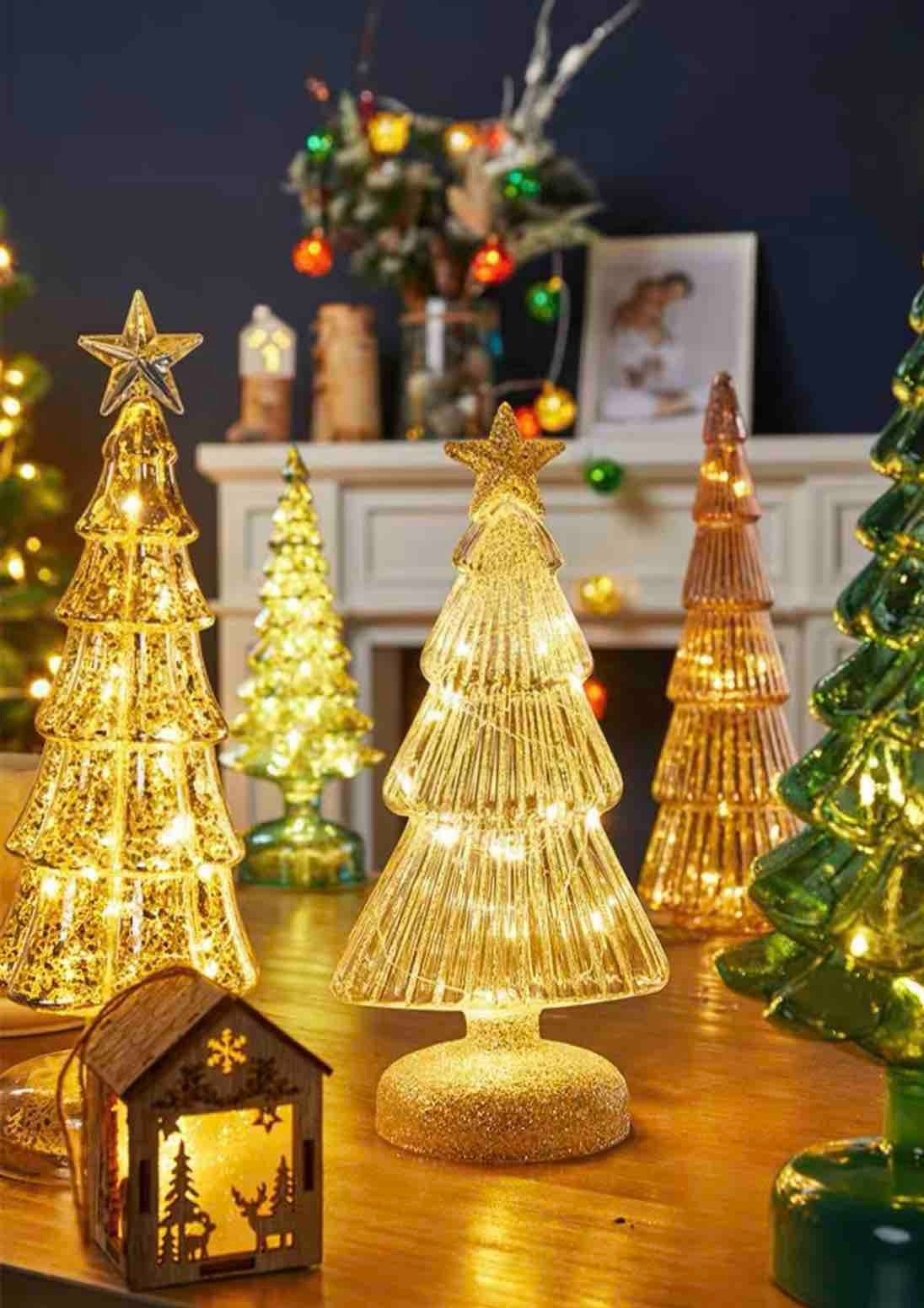 Sparkling Christmas Tree Led Light, Elegant Table Setting & Tablescape Decor Centerpiece by INSPECIAL HOME