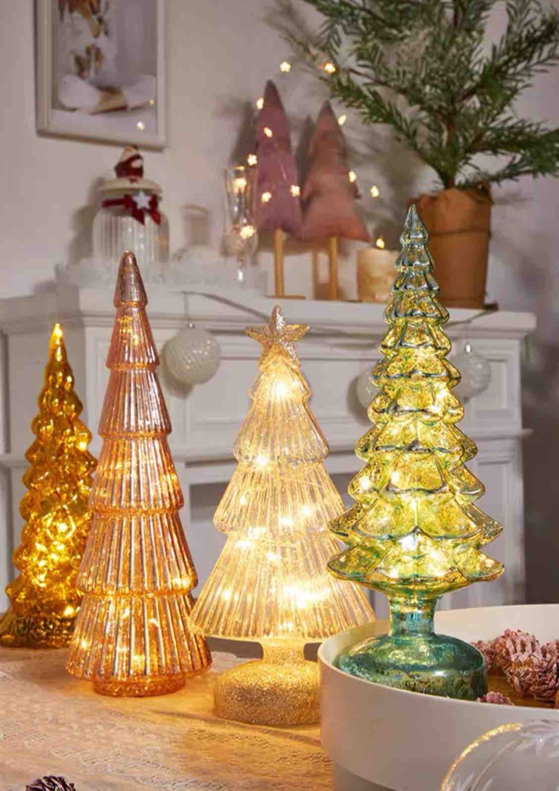 Sparkling Christmas Tree Led Light, Elegant Table Setting & Tablescape Decor Centerpiece by INSPECIAL HOME