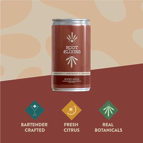 Root Elixirs Sparkling Spiced Apple Premium Cocktail Mixer *Limited-edition - 24 Cans (7.5 oz) by Farm2Me