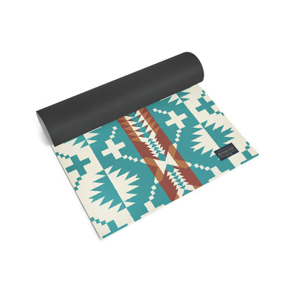 Yune Yoga Mat Pendleton Spider Rock Aqua Floor Pad by Yune Yoga