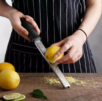 Stainless Steel Cheese Grater Zester Ginger Lemon Shredder Hand Held Flat Tool by Plugsus Home Furniture