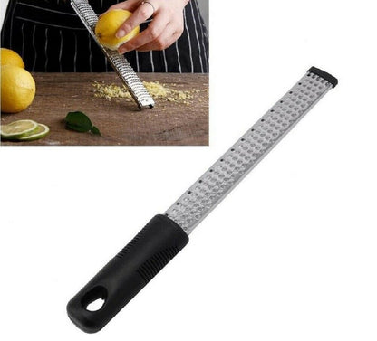 Stainless Steel Cheese Grater Zester Ginger Lemon Shredder Hand Held Flat Tool by Plugsus Home Furniture