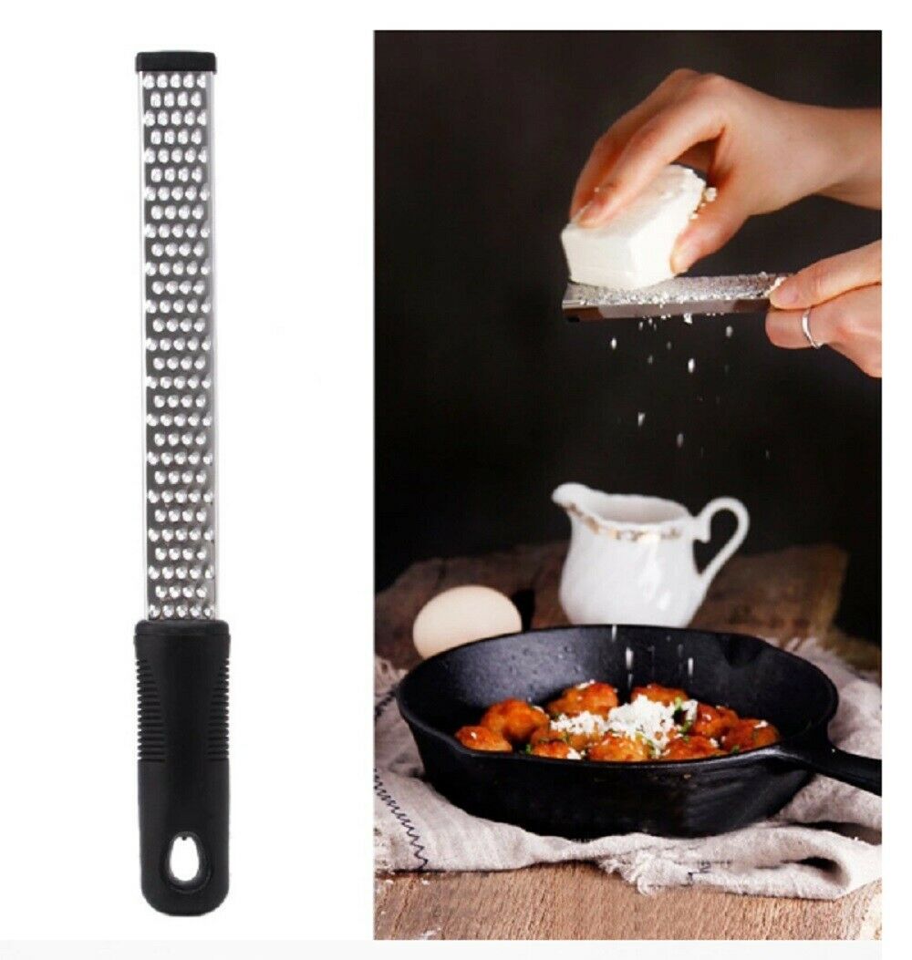 Stainless Steel Cheese Grater Zester Ginger Lemon Shredder Hand Held Flat Tool by Plugsus Home Furniture