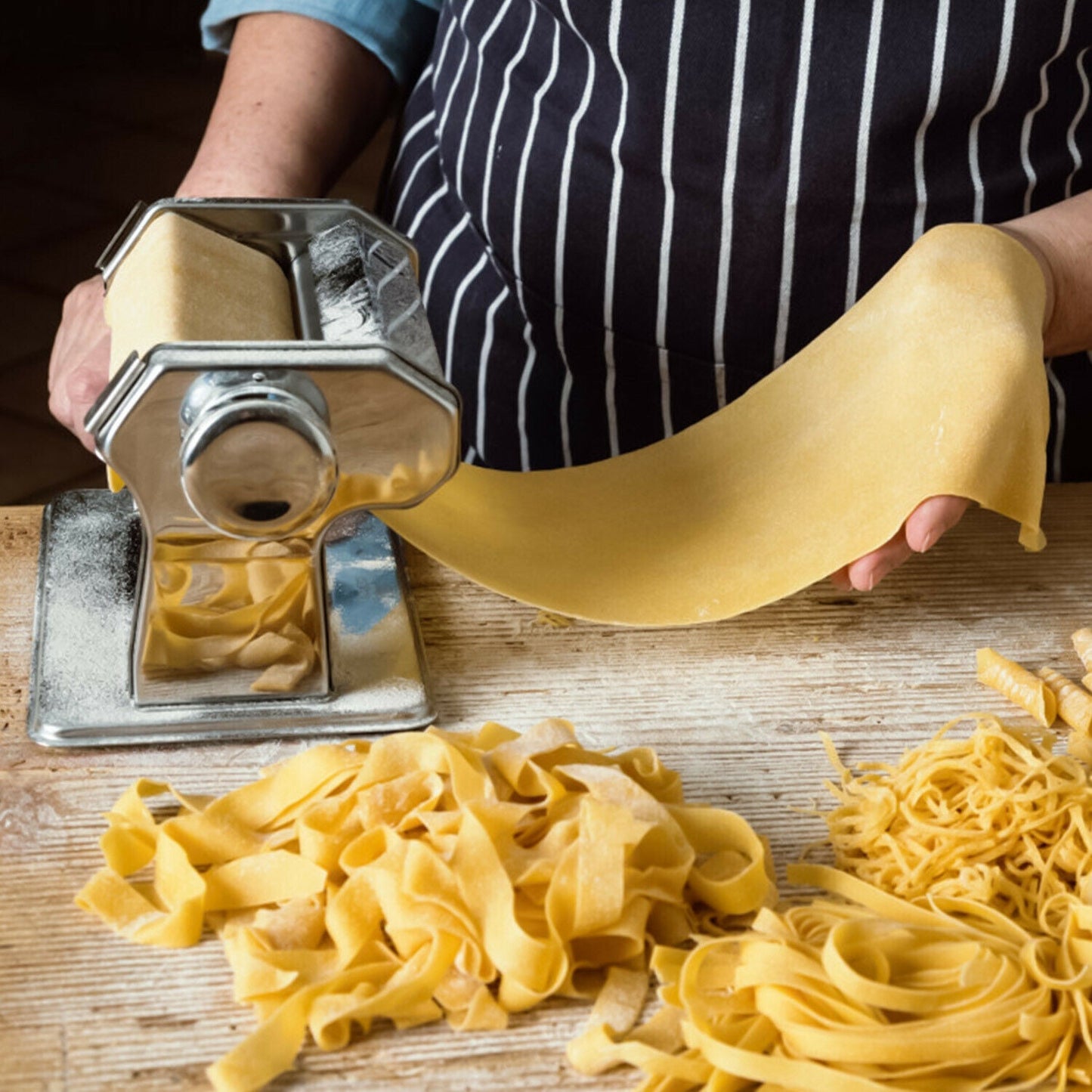 Stainless Steel Fresh Pasta Maker Roller Machine for Spaghetti Noodle Fettuccine by Plugsus Home Furniture