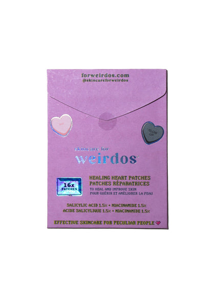 16x Healing Heart Pimple Patches by Skincare for Weirdos