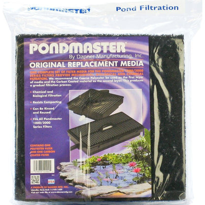 Pondmaster Original Replacement Media Set for 1000/2000 Series Filters by Dog Hugs Cat