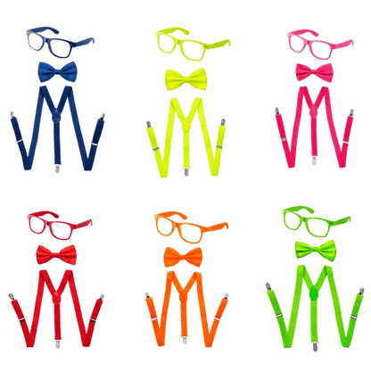 Suspenders, Bowtie and Sunglasses Set - Adults by Dress Up America