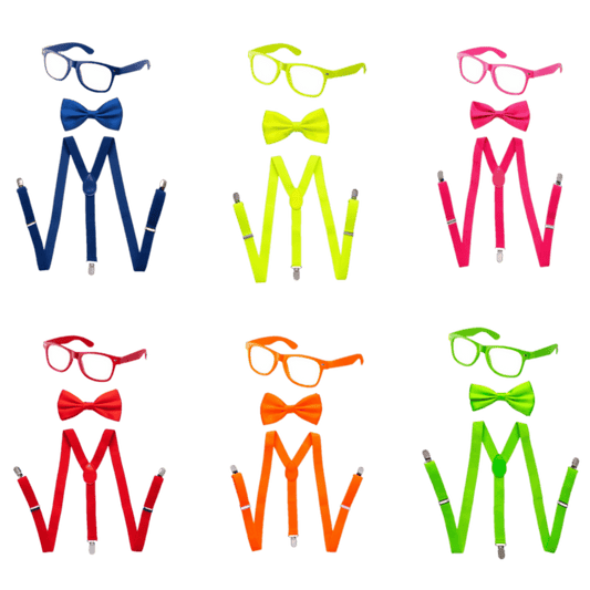 Suspenders, Bowtie and Sunglasses Set - Adults by Dress Up America