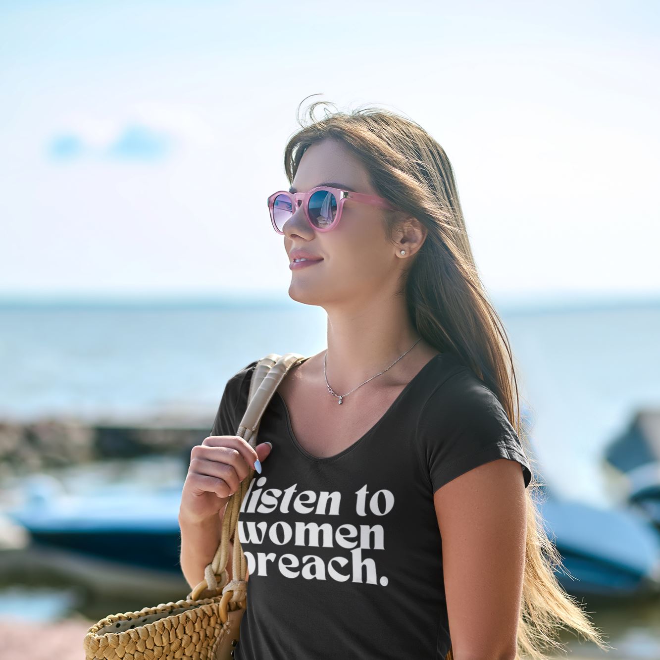 Listen To Women Preach | Women's Slouchy Top by The Happy Givers