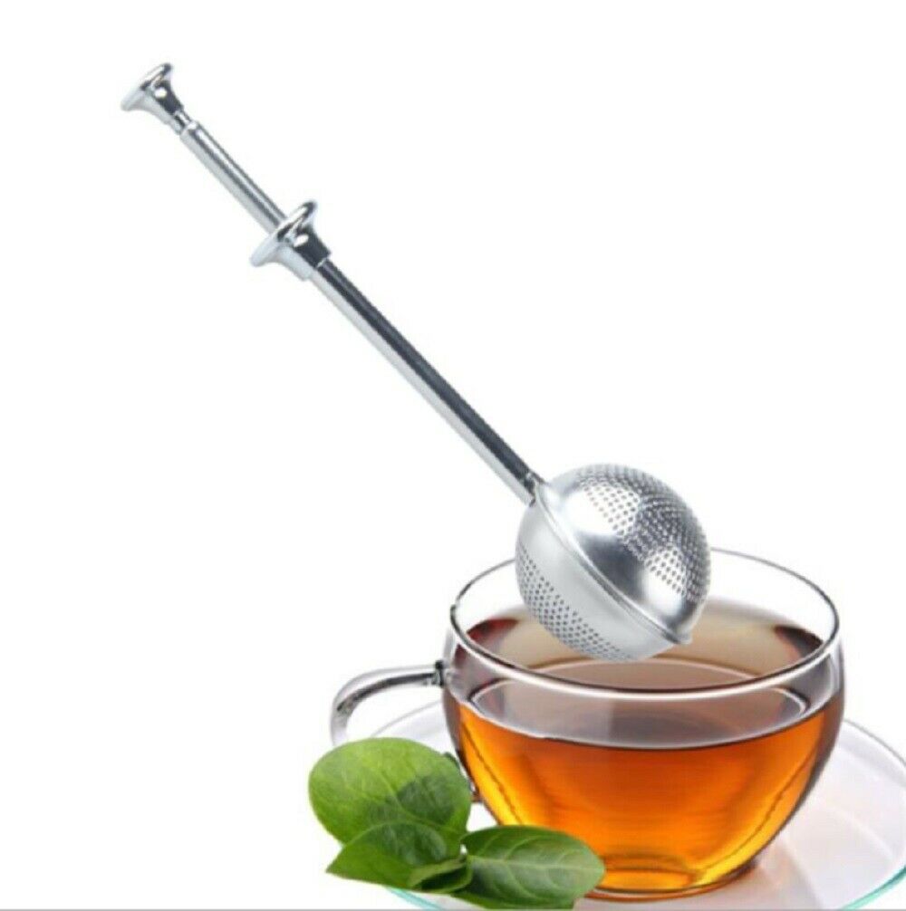 Tea Ball Infusers Long-Handle Stainless Steel Tea Strainer Reusable Tea Diffuser by Plugsus Home Furniture