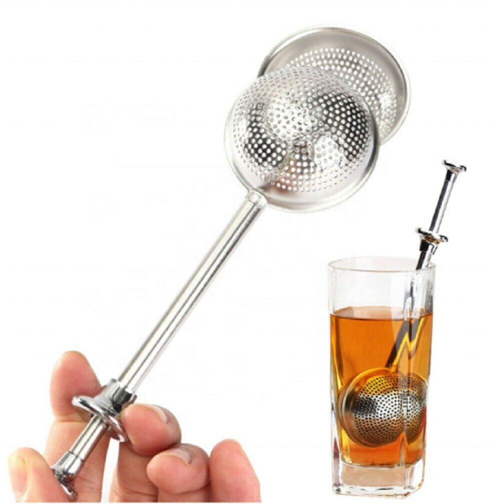 Tea Ball Infusers Long-Handle Stainless Steel Tea Strainer Reusable Tea Diffuser by Plugsus Home Furniture