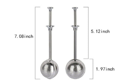 Tea Ball Infusers Long-Handle Stainless Steel Tea Strainer Reusable Tea Diffuser by Plugsus Home Furniture