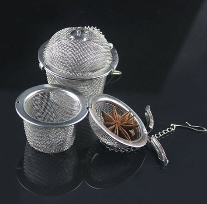 Tea Infuser Ball Mesh Loose Leaf Herb Strainer Stainless Steel Secure Locking by Plugsus Home Furniture