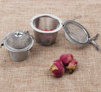 Tea Infuser Ball Mesh Loose Leaf Herb Strainer Stainless Steel Secure Locking by Plugsus Home Furniture