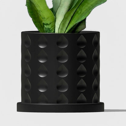 Tear Drop Paragon Planter Pot with Drip Tray and Drainage by Rosebud HomeGoods