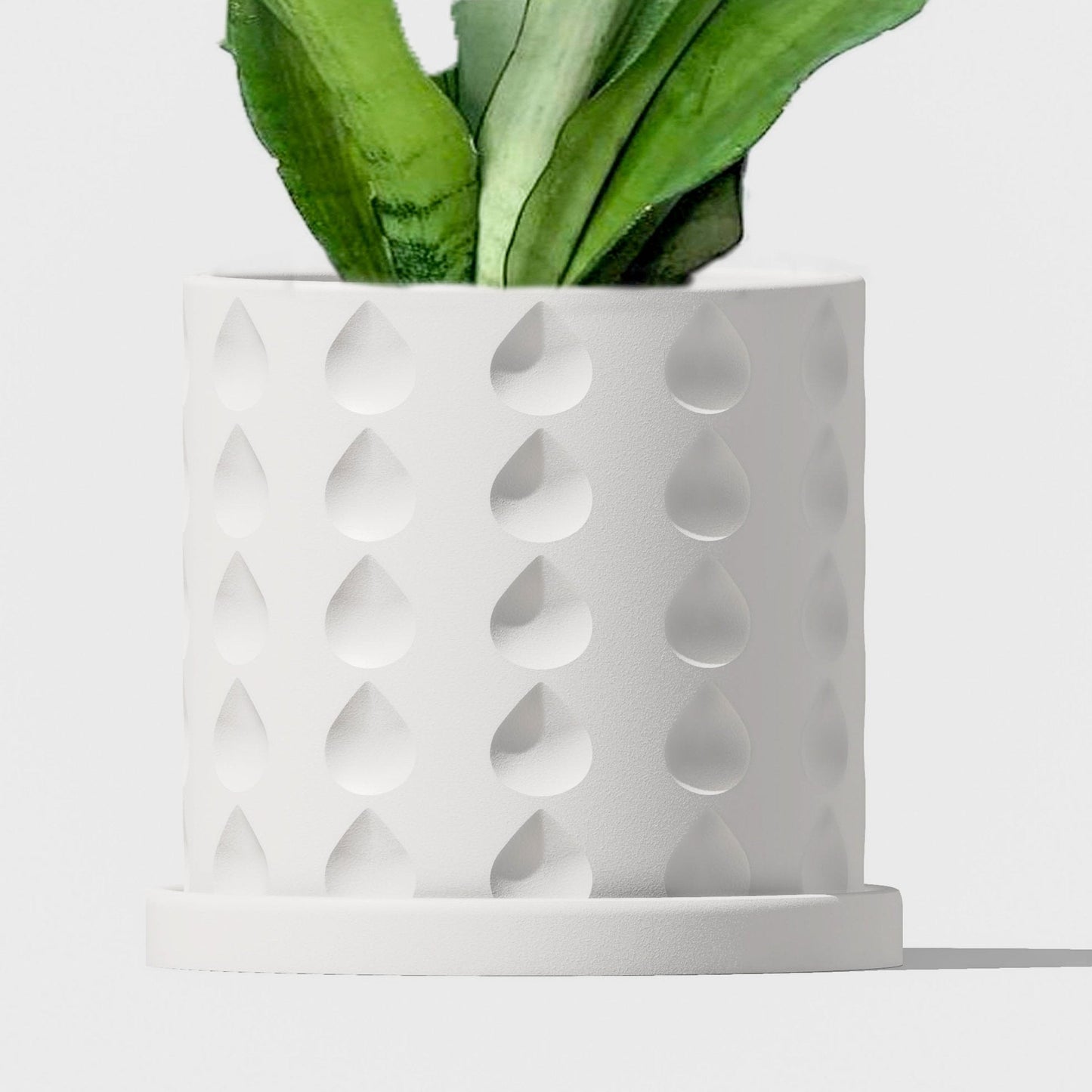 Tear Drop Paragon Planter Pot with Drip Tray and Drainage by Rosebud HomeGoods